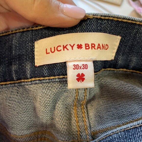 LUCKY BRAND 110 Slim Mens Jeans 30X30 Medium Wash Denim Low Rise Stretch EUC - Picture 9 of 15